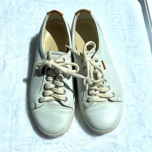 Ecco White Leather Shoes
